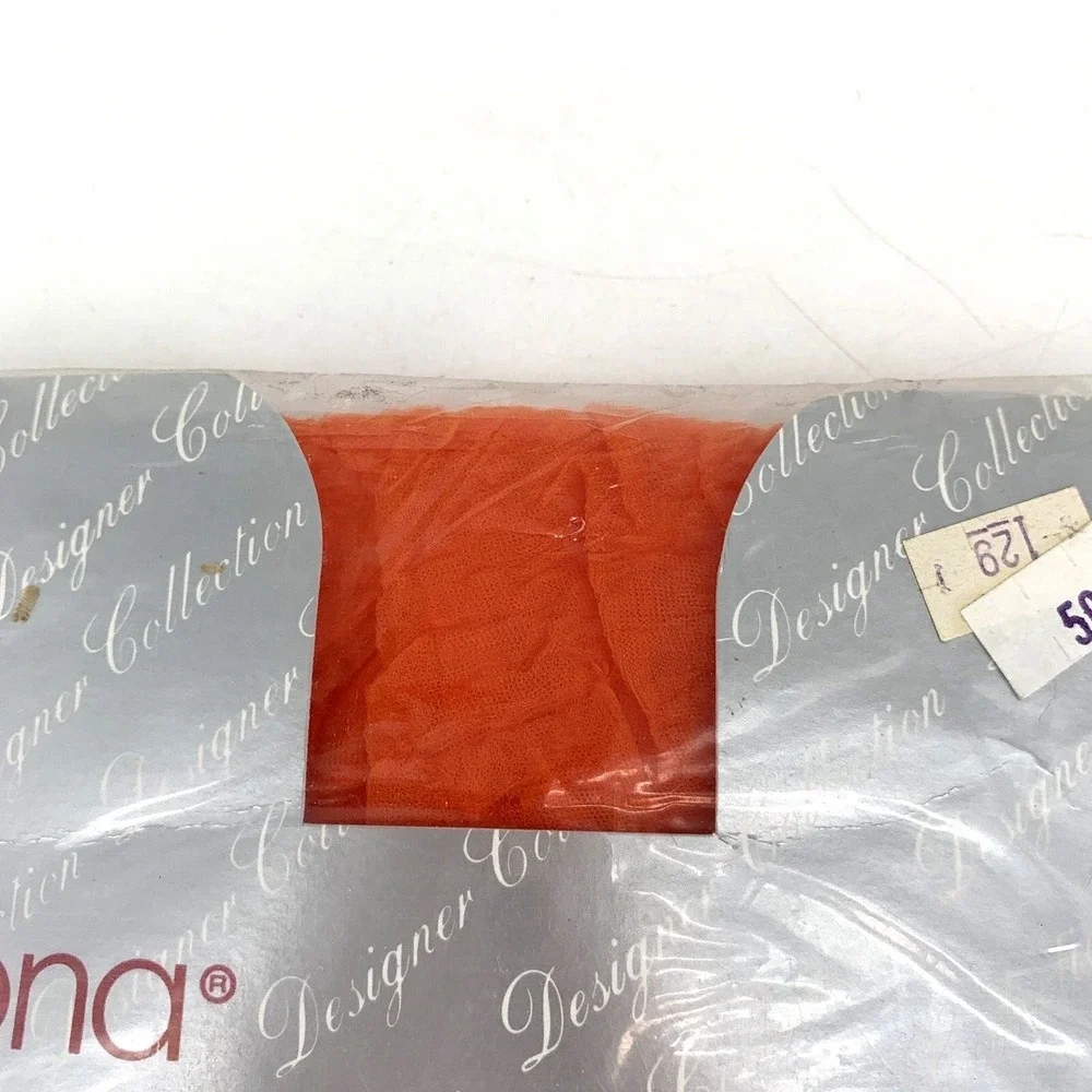 BARONA #5005 Orange Womens ONE‎ SIZE 100-160 lbs ULTRA SHEER NYLON PANTYHOSE New